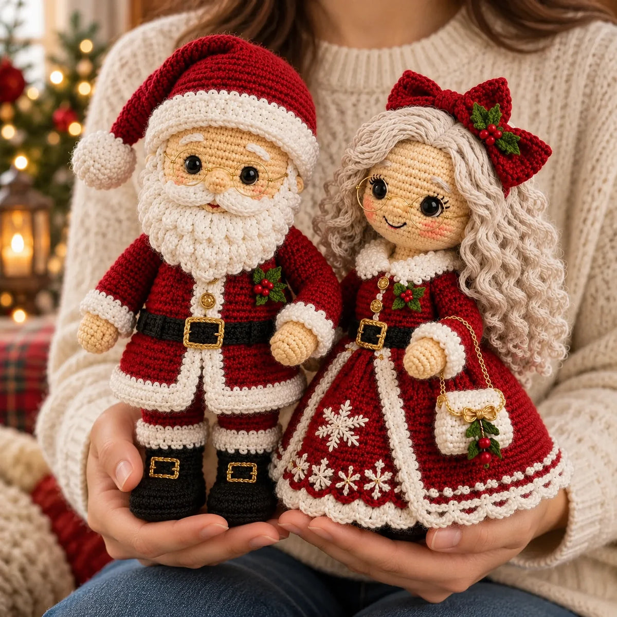 Crochet Christmas Santa & Mrs. Claus Amigurumi Doll