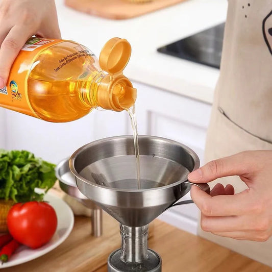 Stainless Steel Filter Funnel – Kitchen & Lab Multi-use ✨
