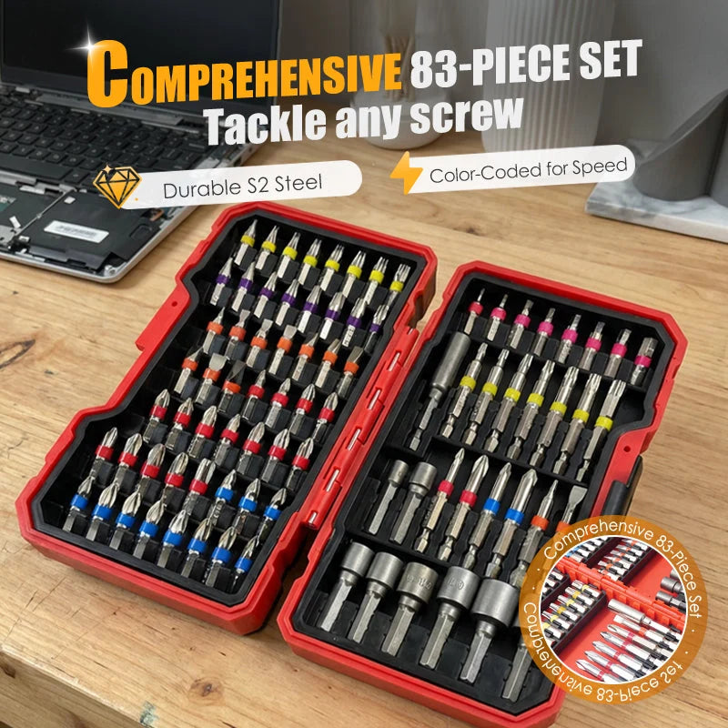 🔧83-piece S2 Driver Bit Set – One Organised Kit For Everyday Diy