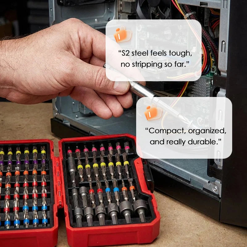 🔧83-piece S2 Driver Bit Set – One Organised Kit For Everyday Diy