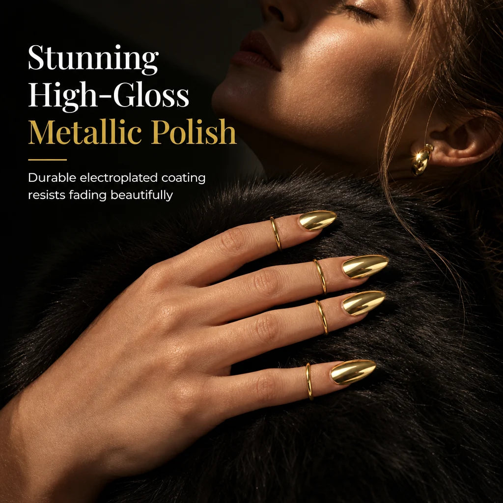 💍Metal Fingertip Nail Ring ✨Fashion Nail Jewelry Accessory