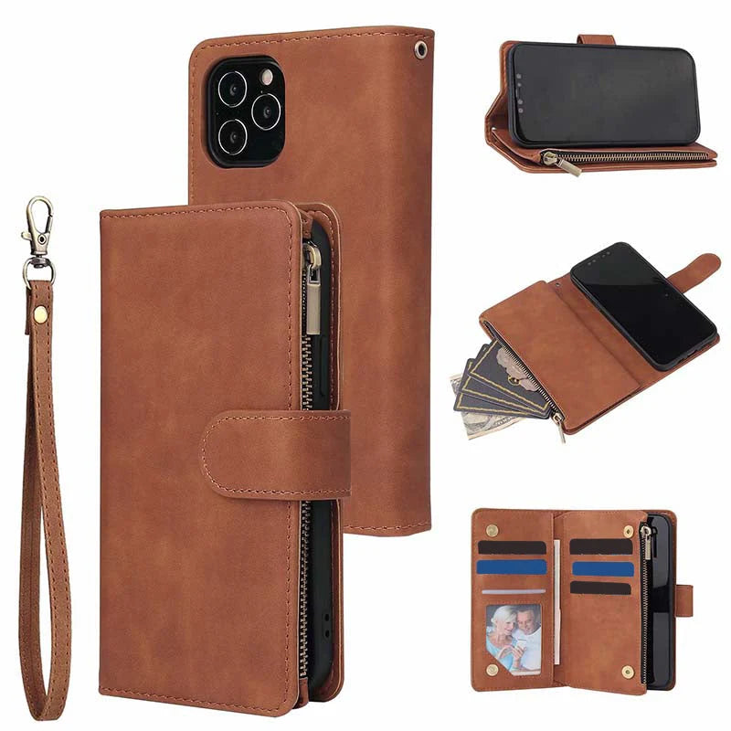 2-in-1 Magnetic Pu Leather Wallet Case