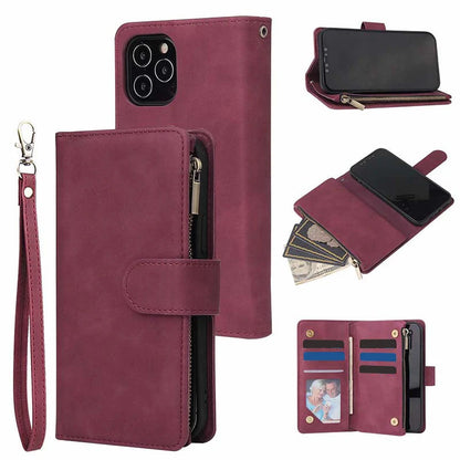 2-in-1 Magnetic Pu Leather Wallet Case