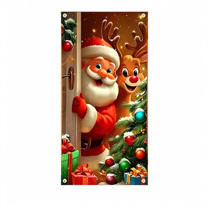 Christmas Door Cover For Instant Holiday Decor