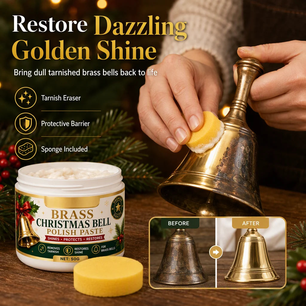 📢 50% Off! Brass & Copper Polish Cream – Removes Tarnish & Restores Shine To Bells & Home Decor ✨⭐