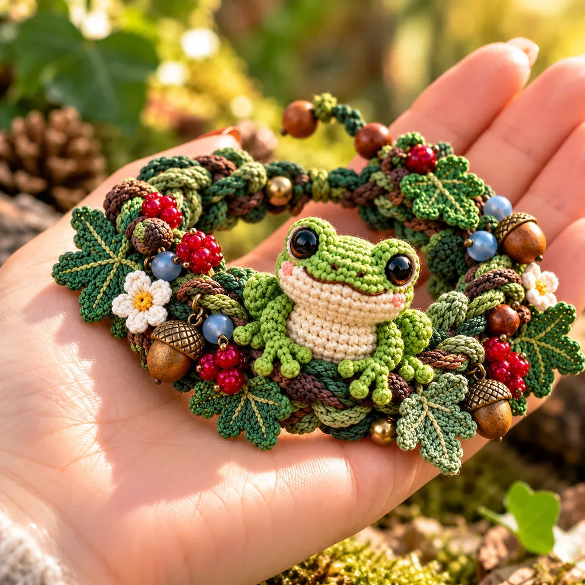 🌿 Woodland Wrist Friends – Handmade 3d Crochet Animal Bracelet Collection🧶
