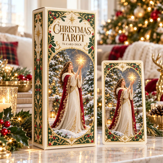 Last Day 49% OFF🎉-🔮 Yuletide Tarot Deck | 78 Festive Cards & A Guided 12-Day Holiday Ritual