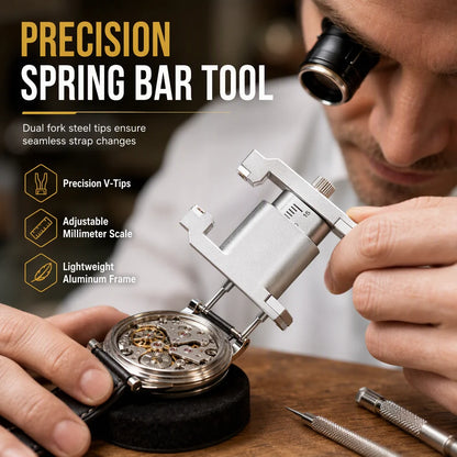 ⌚✨ Spring Bar Plier Tool – Dual-fork Precision, Adjustable Mm Scale, Replaceable Alloy Tips – Scratch-free Strap Changes. 🛠️