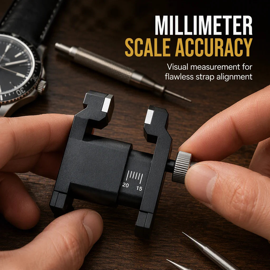 ⌚✨ Spring Bar Plier Tool – Dual-fork Precision, Adjustable Mm Scale, Replaceable Alloy Tips – Scratch-free Strap Changes. 🛠️