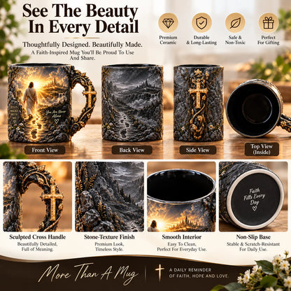 🔥Last Day 49% OFF🔥✝️ Jesus Walks With Me™ – Heat-Reveal Faith Mug | You Are Never Alone🔥
