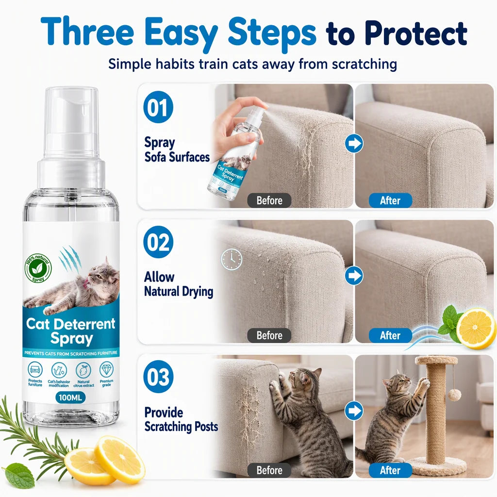 🐱buy 2 Get 1 Free + 50% Off! 🎁cat Scratch Deterrent Spray