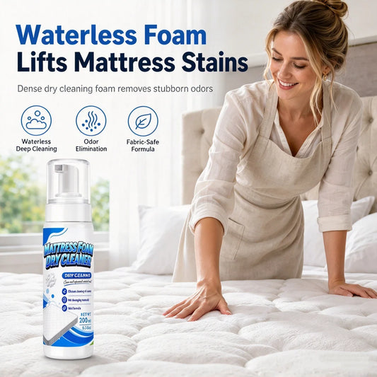 No-rinse Mattress Foam Cleaner | Waterless Dry Cleaning Spray For Mattress, Sofa, Upholstery & Car Seats