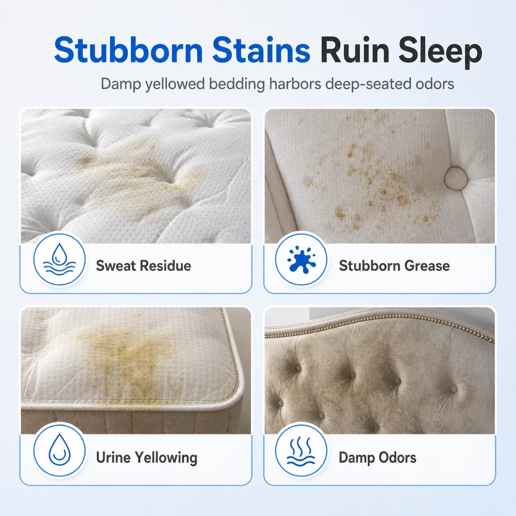 No-rinse Mattress Foam Cleaner | Waterless Dry Cleaning Spray For Mattress, Sofa, Upholstery & Car Seats