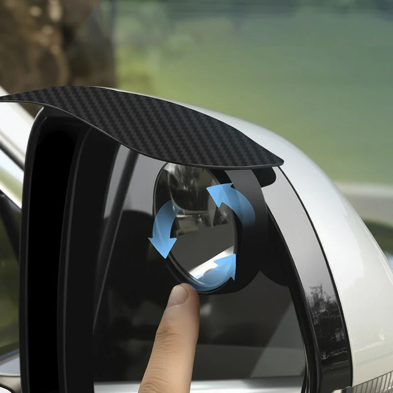 Adjustable Blind Spot Mirrors With Rain Visor