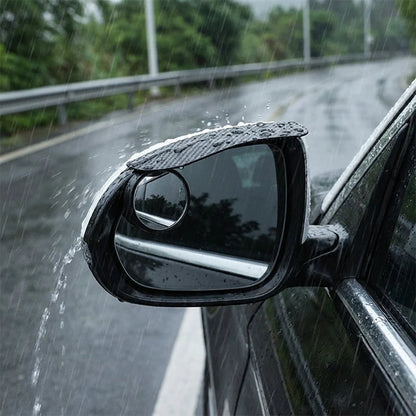 Adjustable Blind Spot Mirrors With Rain Visor