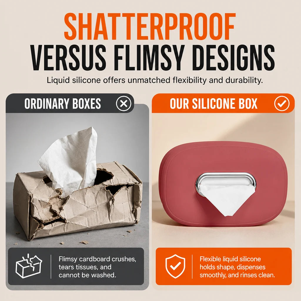 Hanging Silicone Car Tissue Box Holder