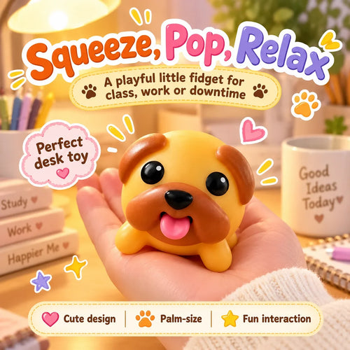🔥60% Off🐶tongue-popping Puppy Squeeze Toy – Cute Pocket Fidget Companion