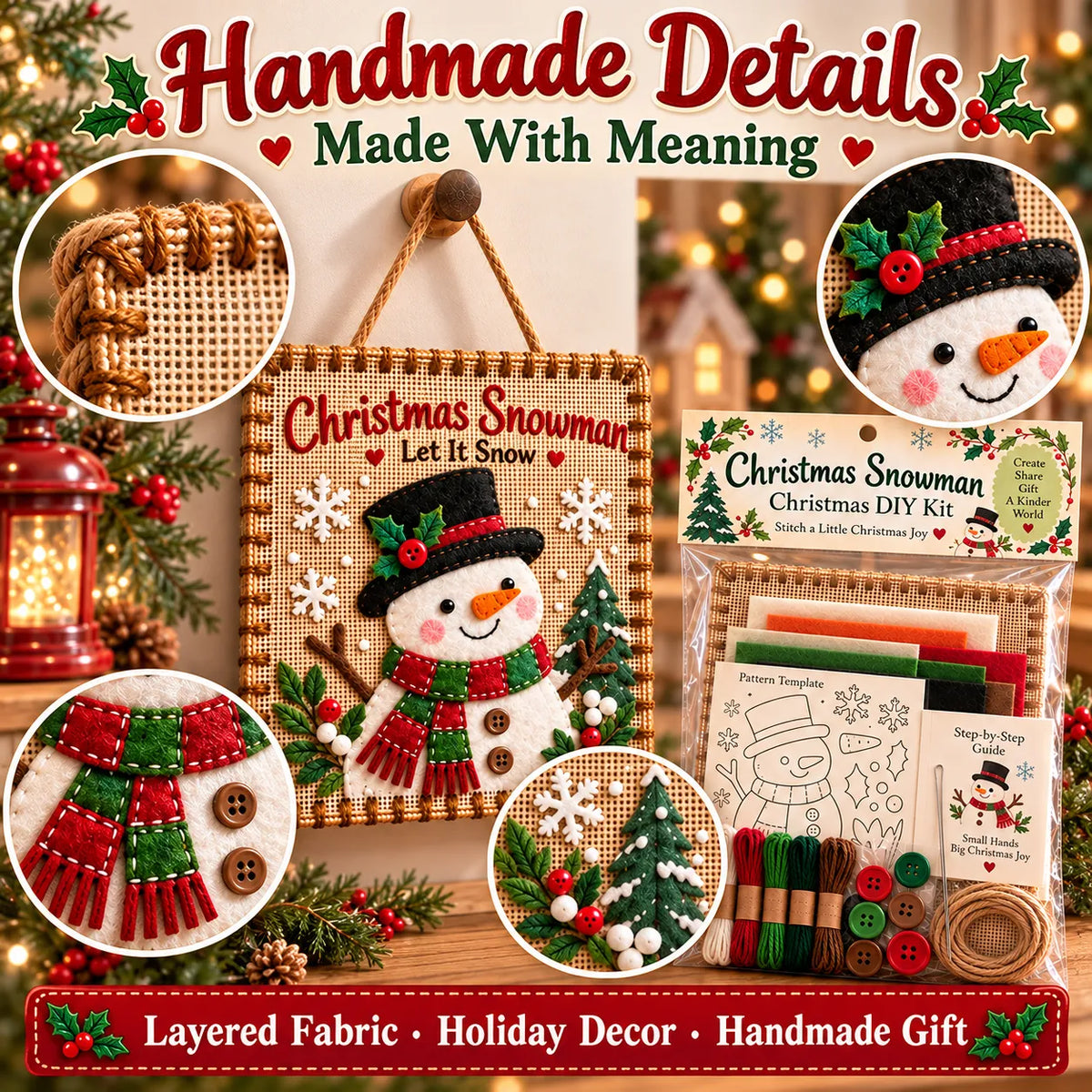 🎄✨Christmas DIY Fabric Weaving Friendship Kit - 🧵 Create Something Special Together! 💕