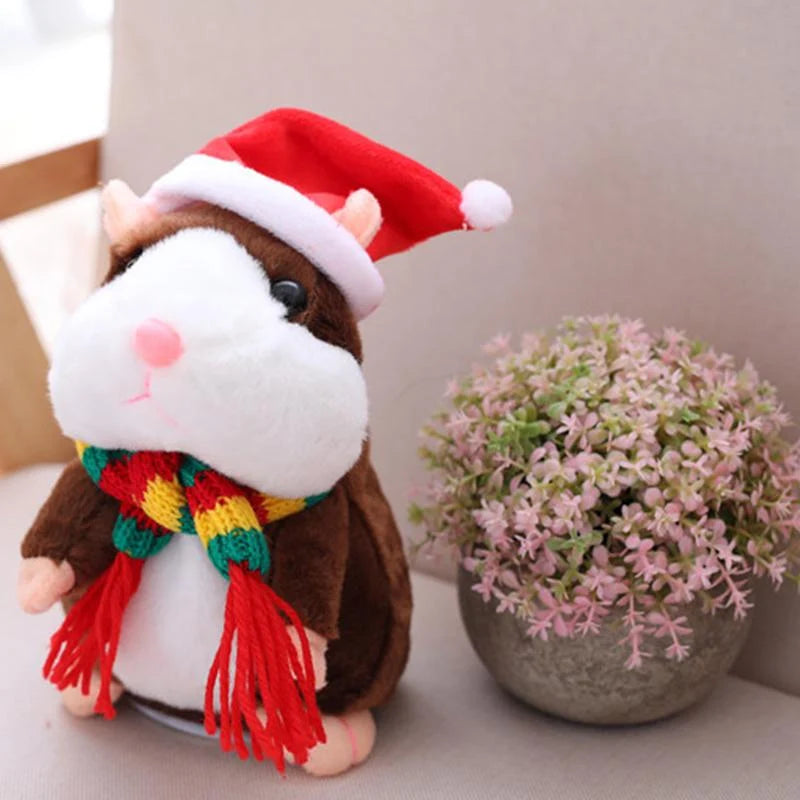 🐹 🐹Last Day Special Price £9.99！✨Talking Hamster Plush – repeats whatever you say, auto head-shaking, hilarious fun for kids & adults.🎁