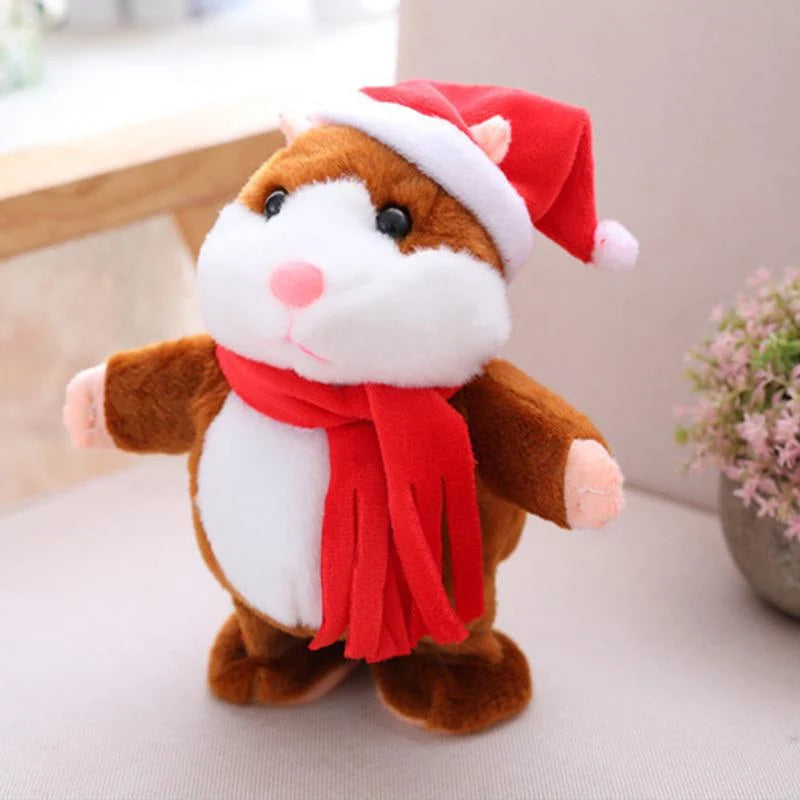 🐹 🐹Last Day Special Price £9.99！✨Talking Hamster Plush – repeats whatever you say, auto head-shaking, hilarious fun for kids & adults.🎁