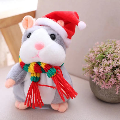 🐹 🐹Last Day Special Price £9.99！✨Talking Hamster Plush – repeats whatever you say, auto head-shaking, hilarious fun for kids & adults.🎁