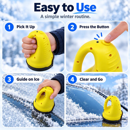 🚗⚡ Electric Car Windshield Snow Scraper & De-Icing Tool for Fast Winter Snow Removal 🌨️🧊💨