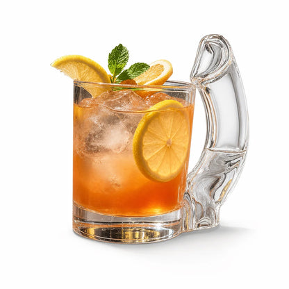 ⏳limited-time 50% Off⏰novelty Glass Cup With Banana-shaped Handle Funny Decorative Drinking Glass For Bar And Party🍺