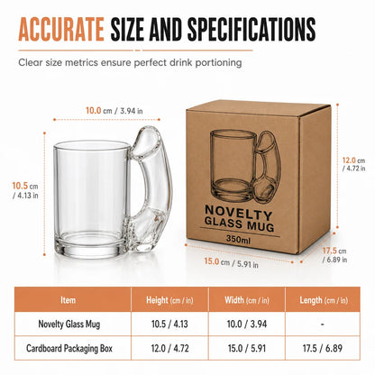 ⏳limited-time 50% Off⏰novelty Glass Cup With Banana-shaped Handle Funny Decorative Drinking Glass For Bar And Party🍺