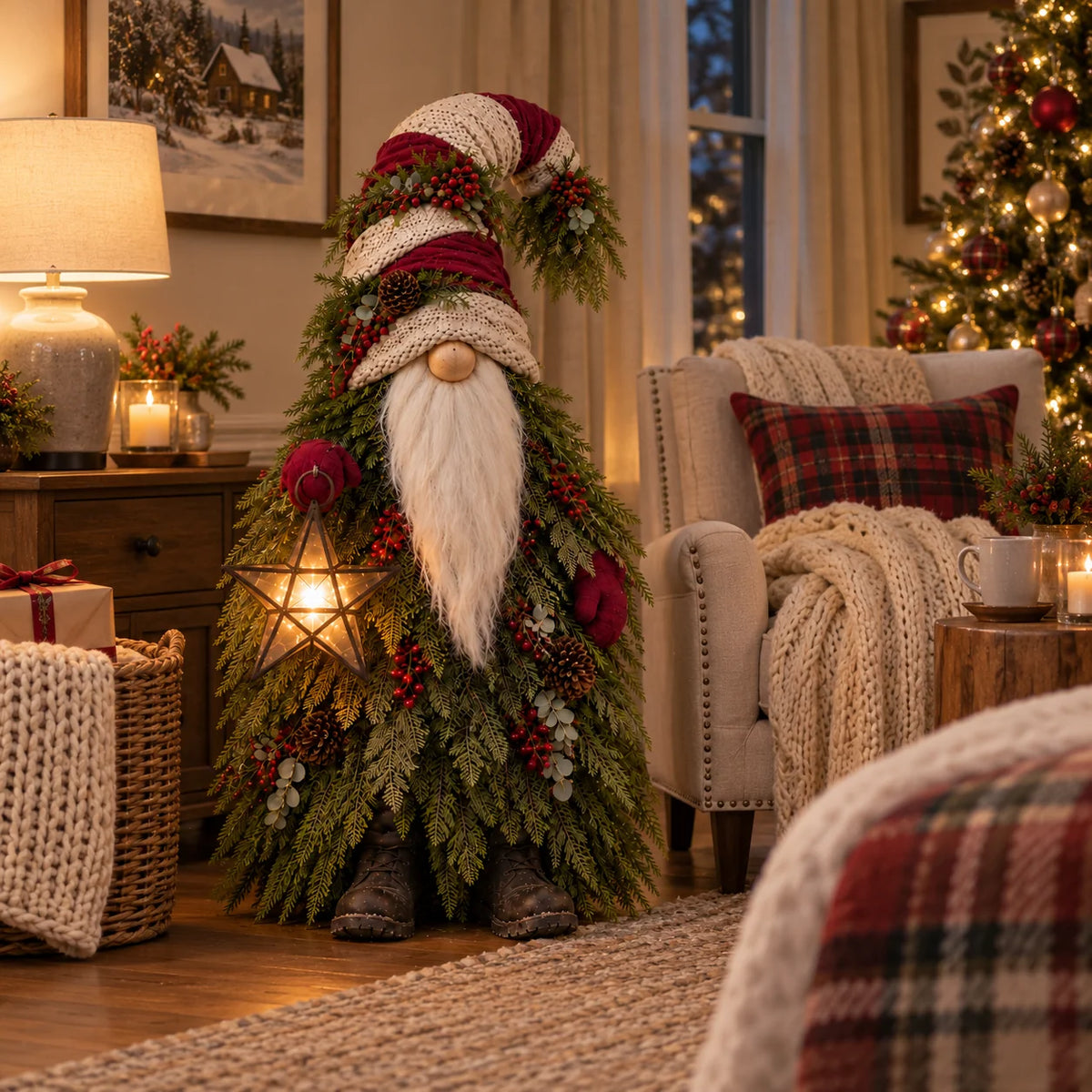 Evergreen Star Gnome™ Lighted Christmas Woodland Decor