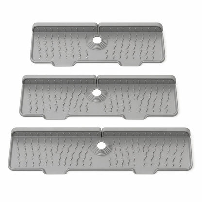 ⏳Time-Limited Special⏰Silicone Faucet Splash Guard Mat — Drain Fast, Cuttable🧽