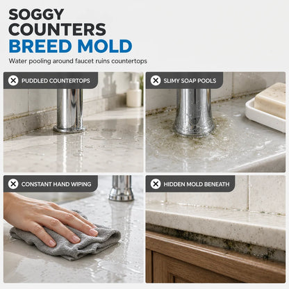 ⏳Time-Limited Special⏰Silicone Faucet Splash Guard Mat — Drain Fast, Cuttable🧽