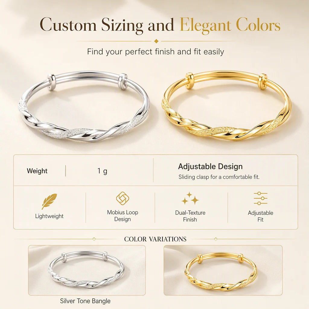 ⏰Solid Mobius Loop Bracelet | Perfect Gift for Girlfriend, Mom and Best Friend🫶♻️