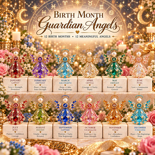 💎👼Christmas Zodiac Birthstone Guardian Angel Card