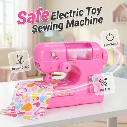 🧵 Mini Electric Sewing Machine Toy with Needle Guard