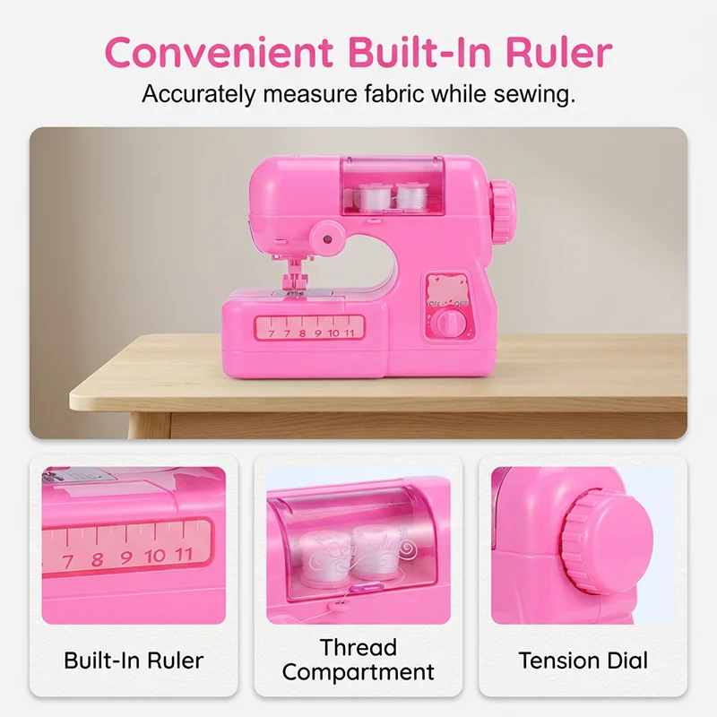 🧵 Mini Electric Sewing Machine Toy with Needle Guard