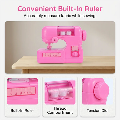 🧵 Mini Electric Sewing Machine Toy with Needle Guard