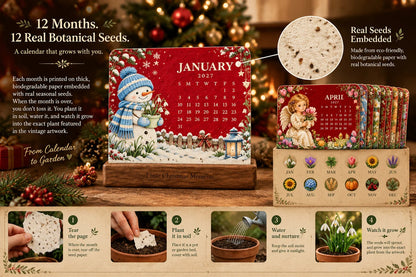 🎄🗓️ Christmas Limited-Edition — 🪴✨ Eco-Friendly Plantable “Timeless” Seed Calendar 2027