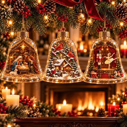 🎁2026 Christmas Wonderland Bell Ornaments.