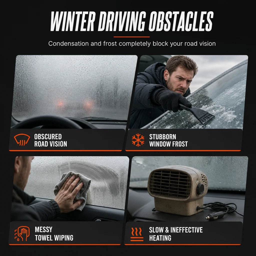 🎁2026 New Arrivals 50% Off💥🚗 Rotatable 12v Car Defroster & Defogger Fan