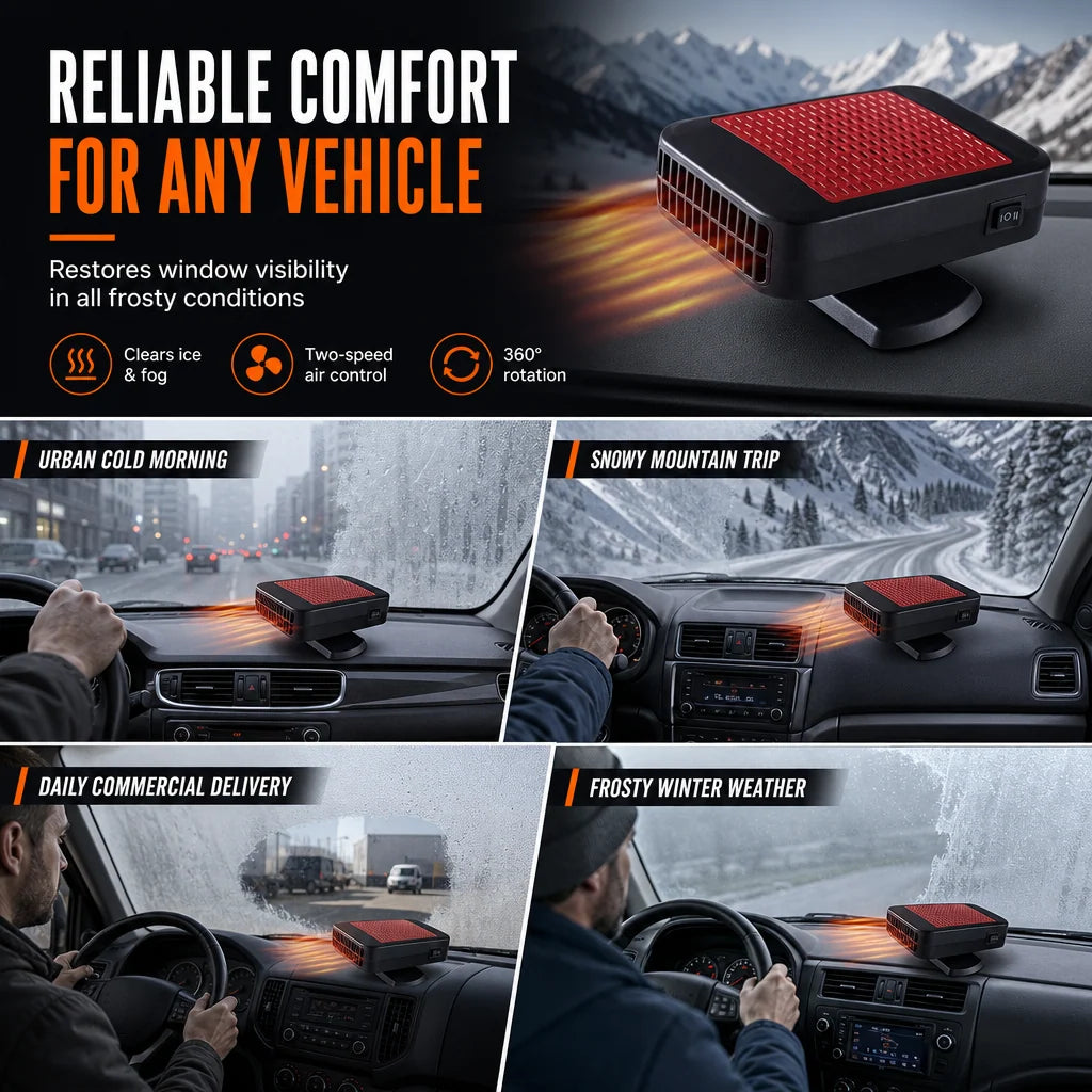 🎁2026 New Arrivals 50% Off💥🚗 Rotatable 12v Car Defroster & Defogger Fan