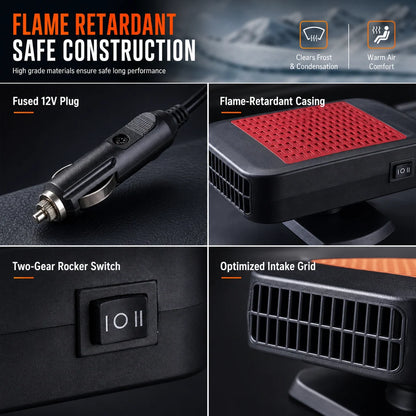 🎁2026 New Arrivals 50% Off💥🚗 Rotatable 12v Car Defroster & Defogger Fan
