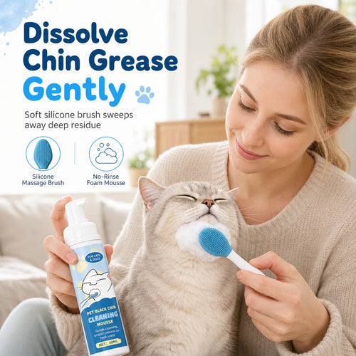 Gentle Pet Black Chin Cleansing Mousse For Cats And Dogs Safe Ingredients And Easy To Use