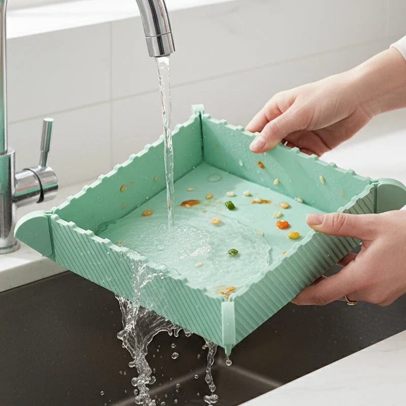 🍳🧲Magnetic Silicone Trivet  | Foldable Pot Mat & Small Kitchen Tray