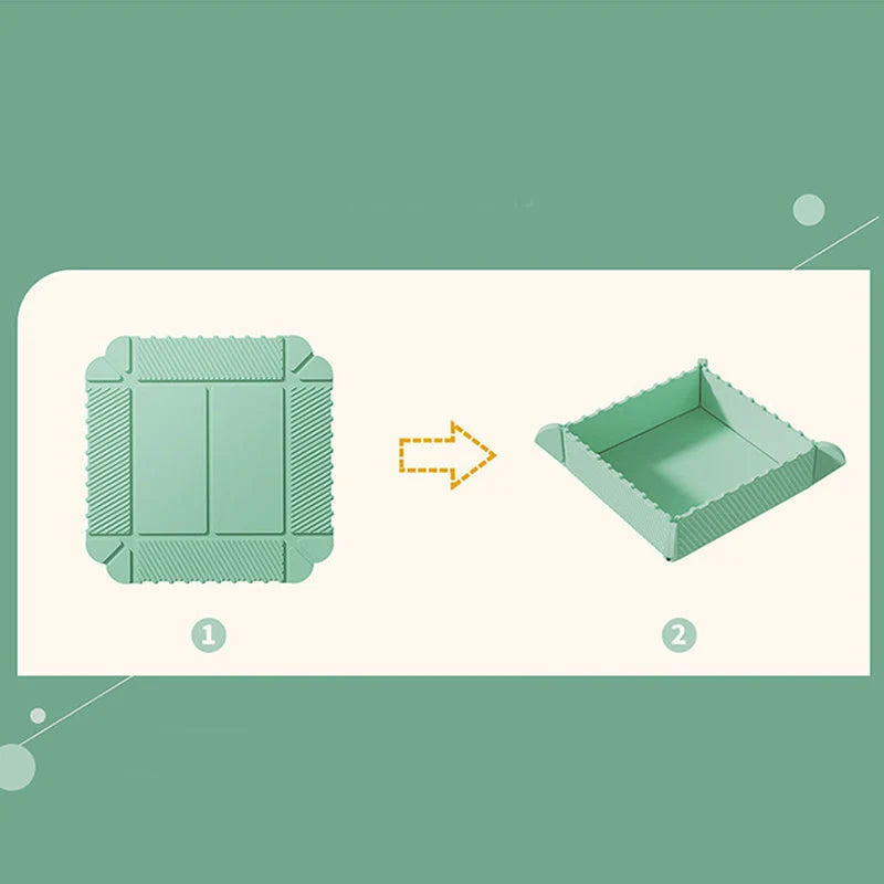 🍳🧲Magnetic Silicone Trivet  | Foldable Pot Mat & Small Kitchen Tray
