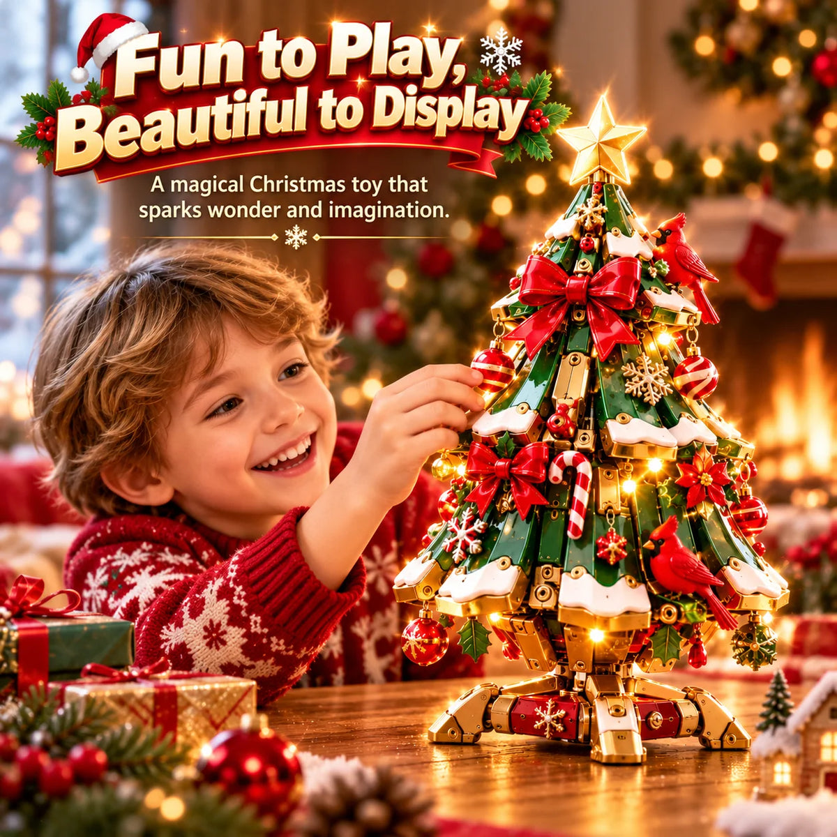 🥚✨🎄Egg-to-christmas Tree™ Magical Transforming Toy – Cardinal Christmas Tree Holiday Gift 🎁