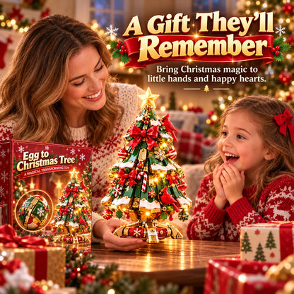 Last Day 49% Off 🔥 Egg-to-christmas Tree™ Magical Transforming Toy – Cardinal Christmas Tree Holiday Gift 🎄🎁✨