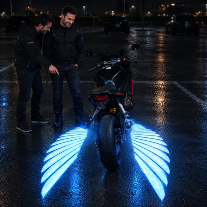 🔥 LAST DAY 50% OFF 🏍️ IP67 Waterproof & Dustproof Angel Wing Motorcycle LED Projector Lights (1 Pair)