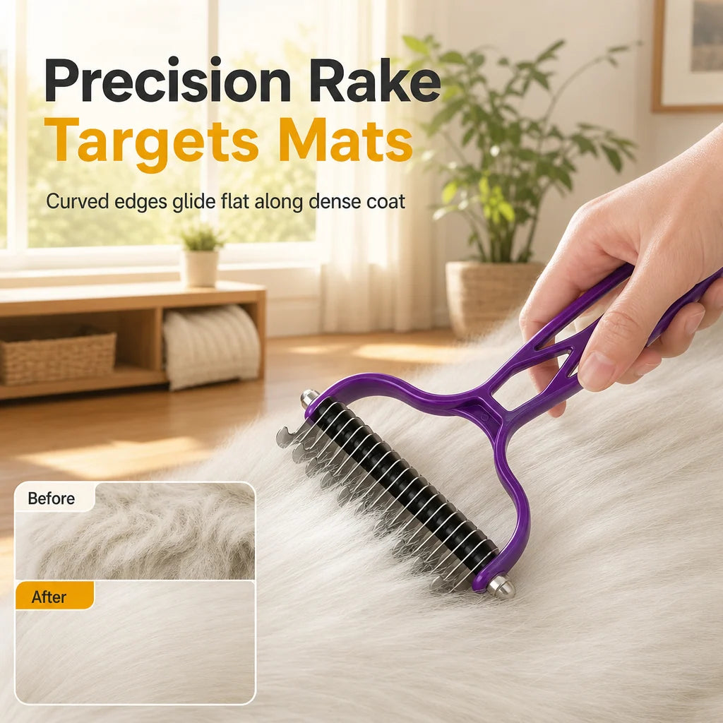 Pet Dematting Comb And Deshedding Grooming Brush For Dogs And Cats