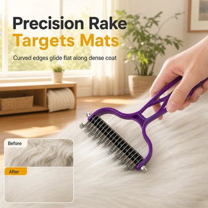 Pet Dematting Comb And Deshedding Grooming Brush For Dogs And Cats