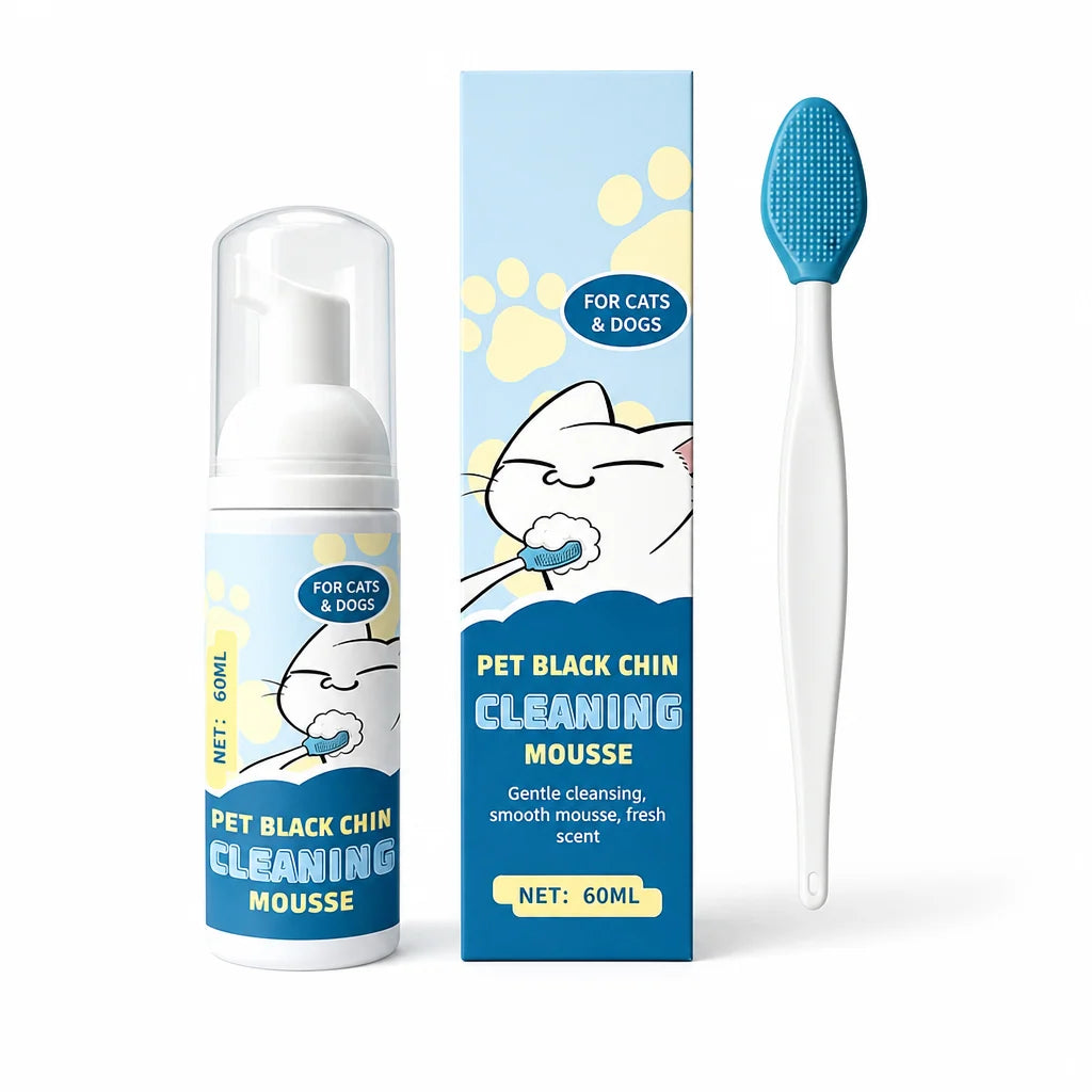 Gentle Pet Black Chin Cleansing Mousse For Cats And Dogs Safe Ingredients And Easy To Use